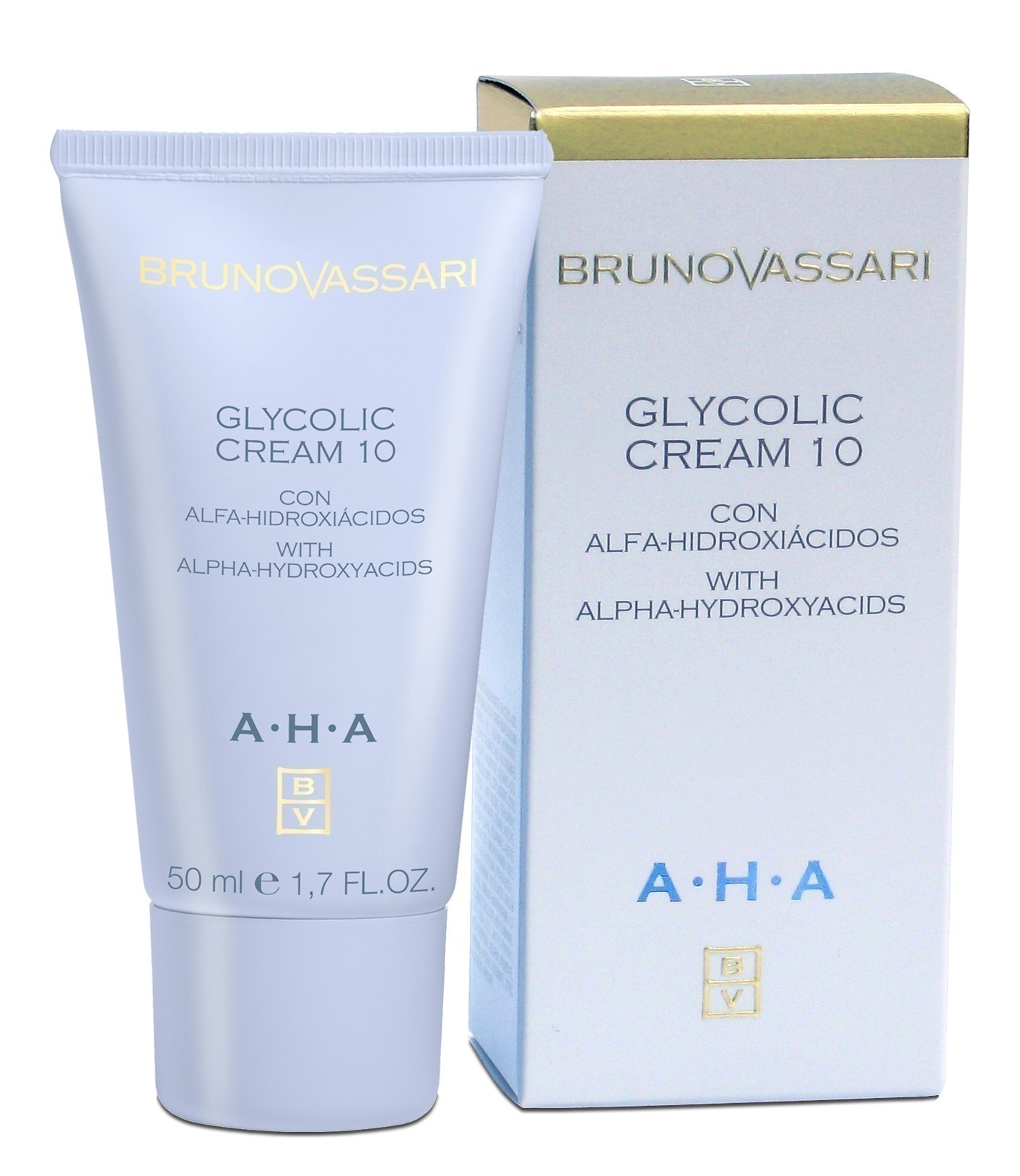 Crema Faciala Cu 10% Acid Glicolic  50ml - Aha Glycolic Cream 10% - Bruno Vassari